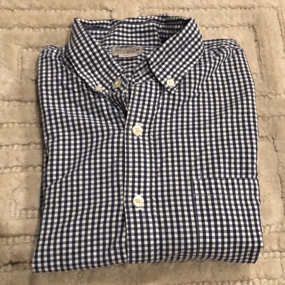 J.Crew Factory Medium Long Sleeve Button Down Navy